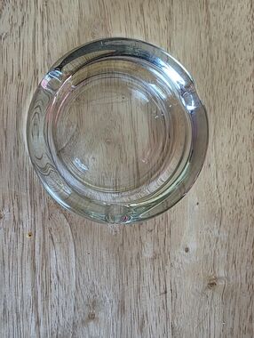 Clear Glass Ashtray - Transparent Glass Accent for Home Dining